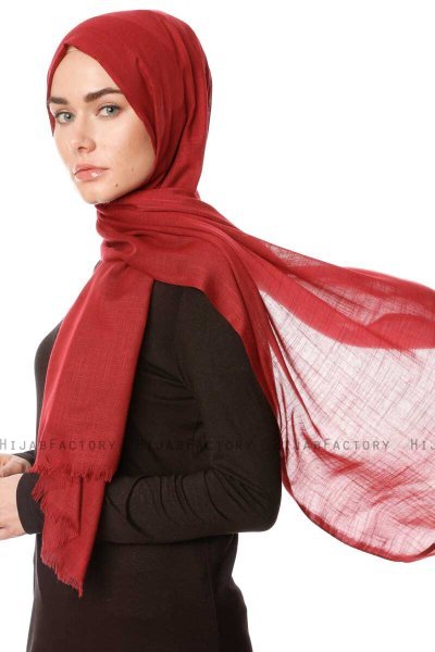 Selma - Mörk Bordeaux Enfärgad Hijab - Gülsoy