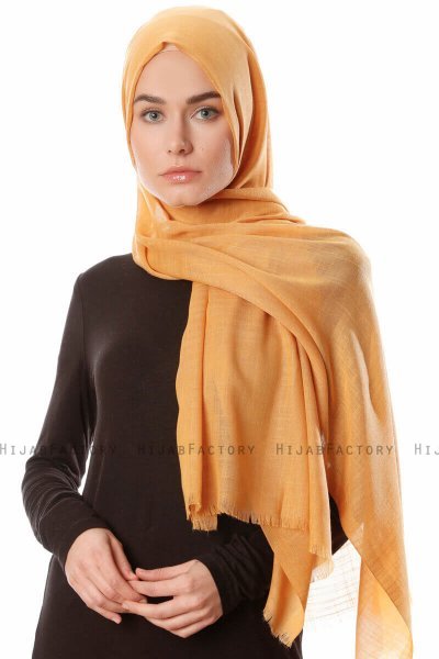 Selma - Mörk Gold Enfärgad Hijab - Gülsoy