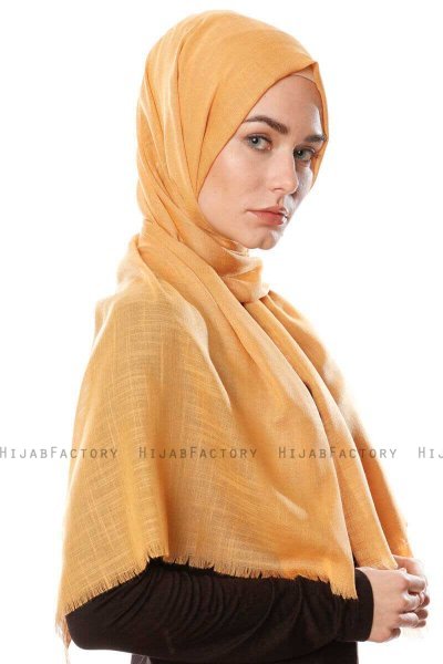 Selma - Mörk Gold Enfärgad Hijab - Gülsoy