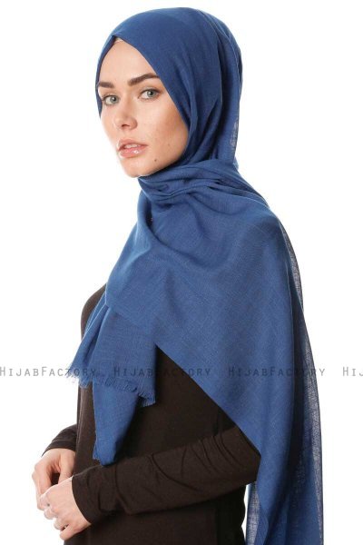 Selma - Mörk Petrol Enfärgad Hijab - Gülsoy