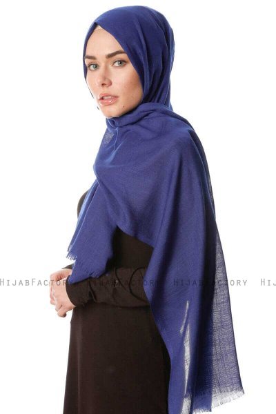 Selma - Mörkblå Enfärgad Hijab - Gülsoy