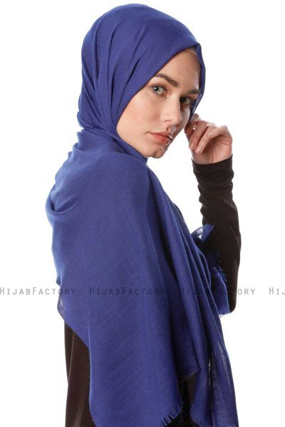 Selma - Mörkblå Enfärgad Hijab - Gülsoy