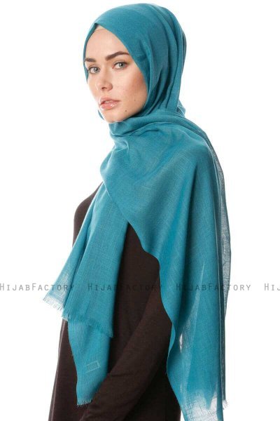 Selma - Petrolgrön Enfärgad Hijab - Gülsoy