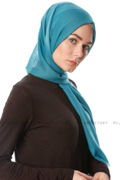 Selma - Petrolgrön Enfärgad Hijab - Gülsoy