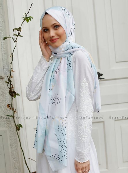 Yumna - Grön Mönstrad Hijab