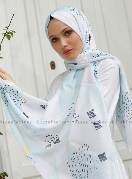 Yumna - Grön Mönstrad Hijab