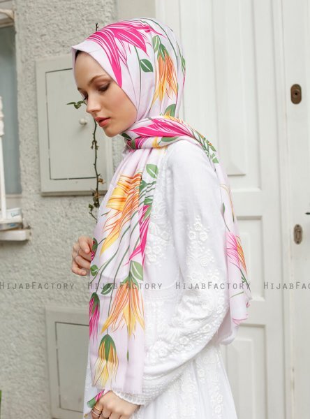 Yumna - Gammelrosa Mönstrad Hijab