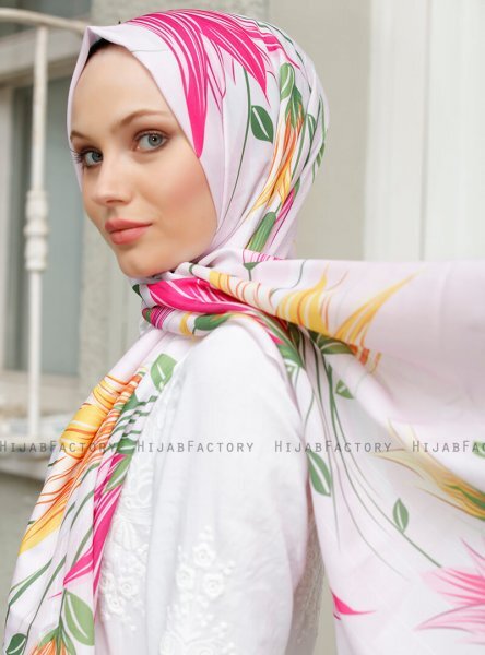 Yumna - Gammelrosa Mönstrad Hijab