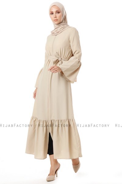 Soraya - Beige Abaya - Miss Cazibe