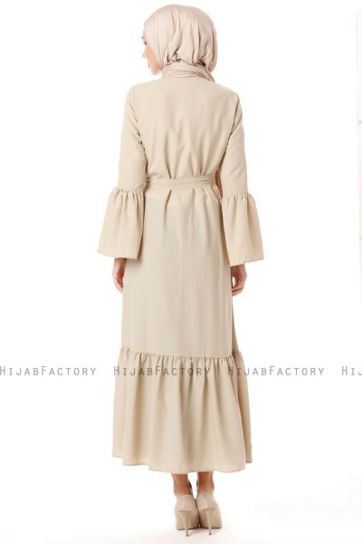 Soraya - Beige Abaya - Miss Cazibe