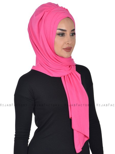 Tamara - Fuchsia Praktisk Bumull Hijab