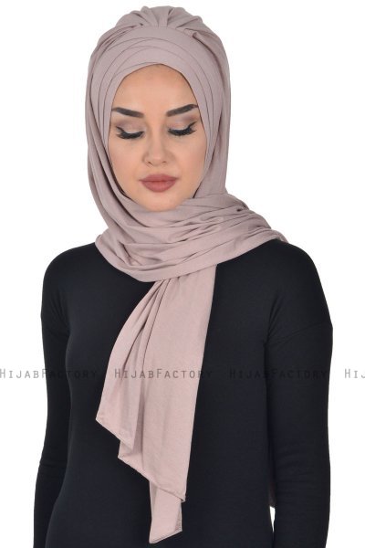 Tamara - Taupe Praktisk Bumull Hijab
