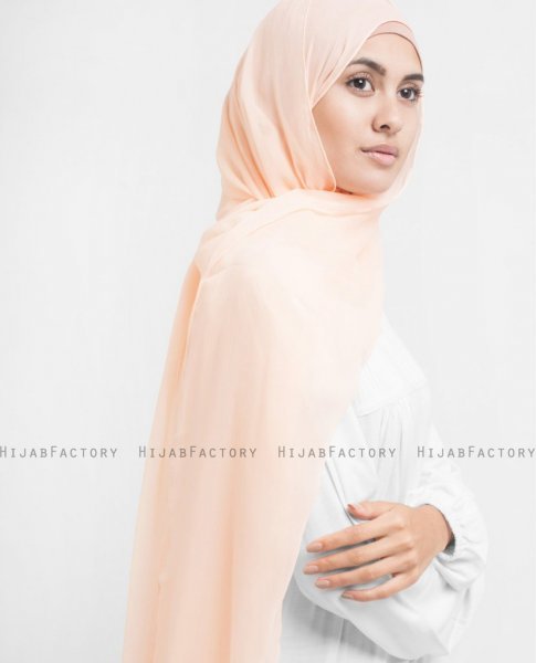 Tender Peach - Aprikos Poly Chiffon Hijab 5RA31b