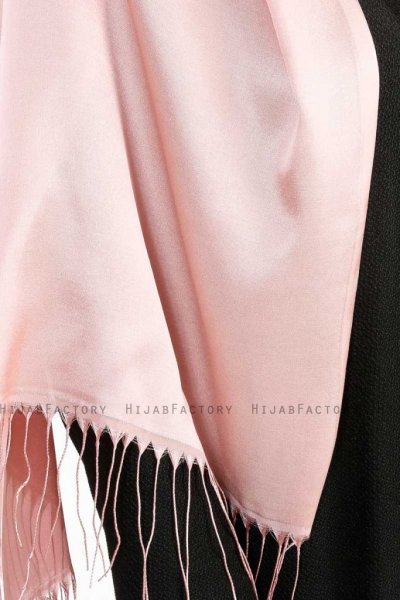 Verda Gammelrosa Satin Hijab Sjal Madame Polo 130015-5