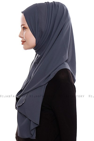 Yara - Antracit Praktisk One Piece Crepe Hijab