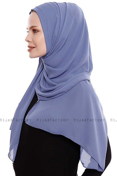 Yara - Indigo Praktisk One Piece Crepe Hijab