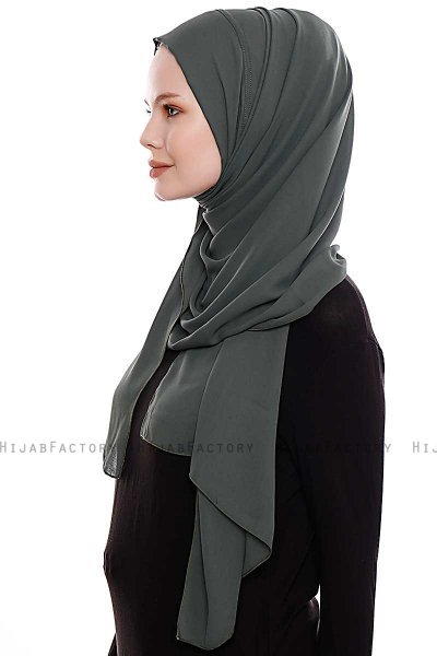 Yara - Khaki Praktisk One Piece Crepe Hijab