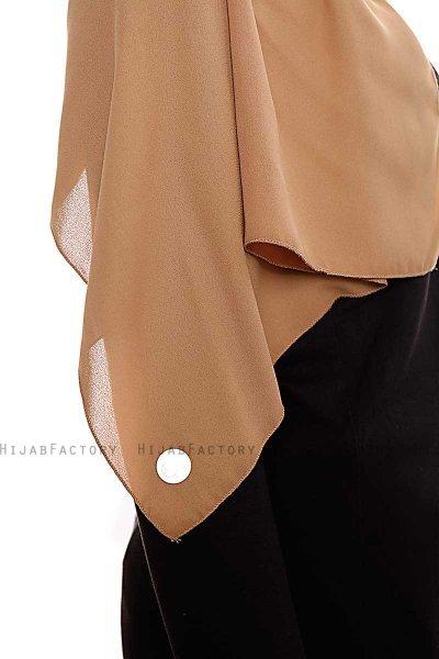 Yara - Ljus Karamel Praktisk One Piece Crepe Hijab