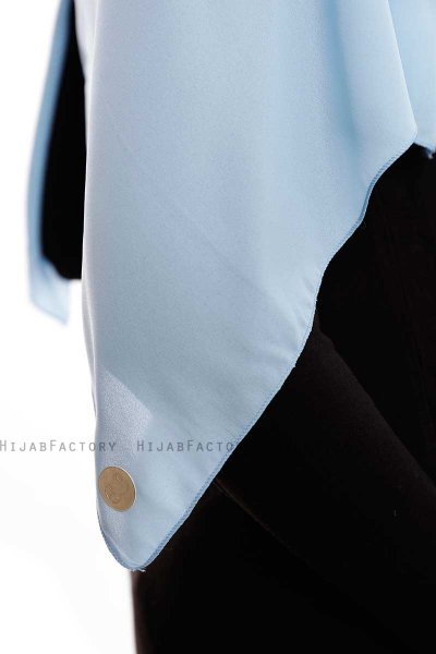 Yara - Ljusblå Praktisk One Piece Crepe Hijab