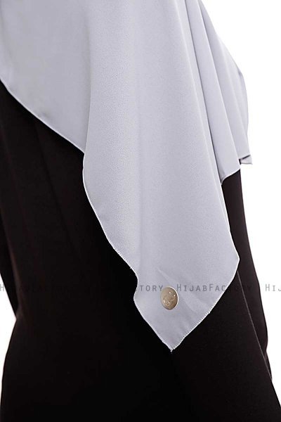 Yara - Ljusgrå Praktisk One Piece Crepe Hijab