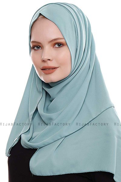 Yara - Mint Praktisk One Piece Crepe Hijab