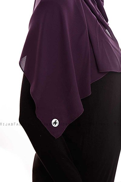 Yara - Mörklila Praktisk One Piece Crepe Hijab