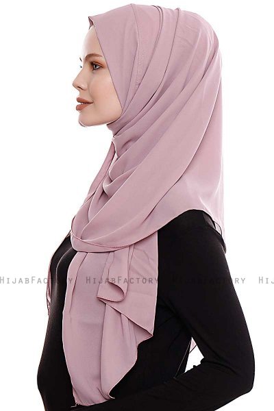 Yara - Mörkrosa Praktisk One Piece Crepe Hijab