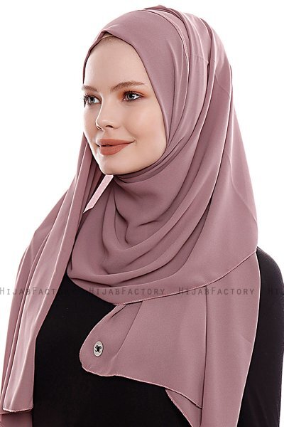 Yara - Rose Pink Praktisk One Piece Crepe Hijab