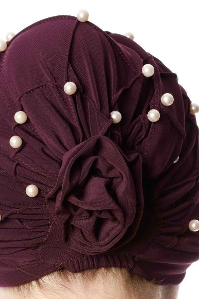 Yaren - Lila Crepe Chiffon Turban - Sehr-i Sal