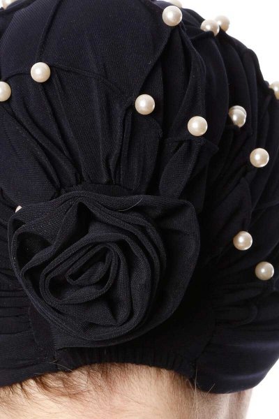 Yaren - Marinblå Crepe Chiffon Turban - Sehr-i Sal