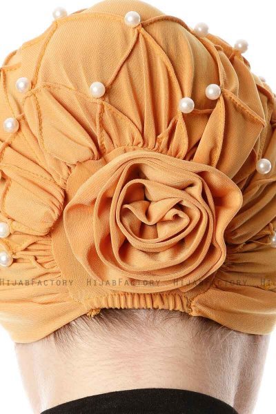 Yaren - Senapsgul Crepe Chiffon Turban - Sehr-i Sal