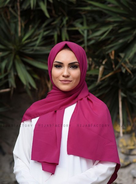 Zahra - Cerise Crepe Hijab - Mirach