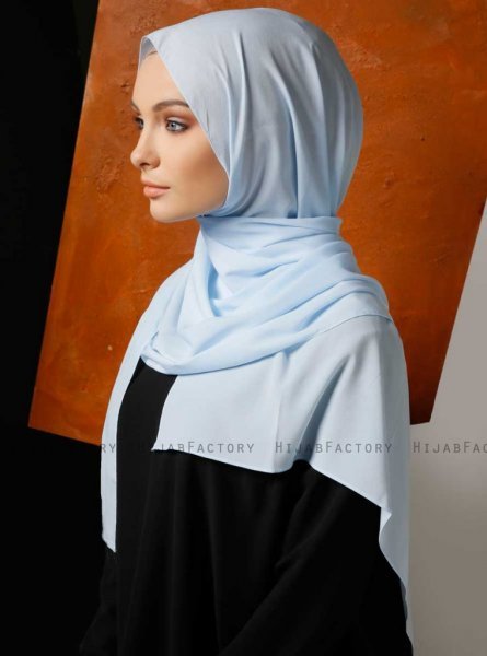 Zahra Ljusblå Crepe Hijab Mirach 110024b