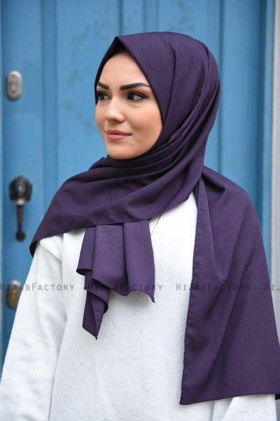 Zahra - Plommon Crepe Hijab - Mirach
