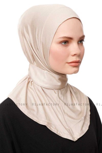 Zeliha - Ljus Taupe Praktisk Viskos Hijab