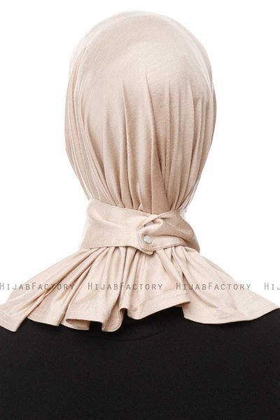 Zeliha - Ljus Taupe Praktisk Viskos Hijab