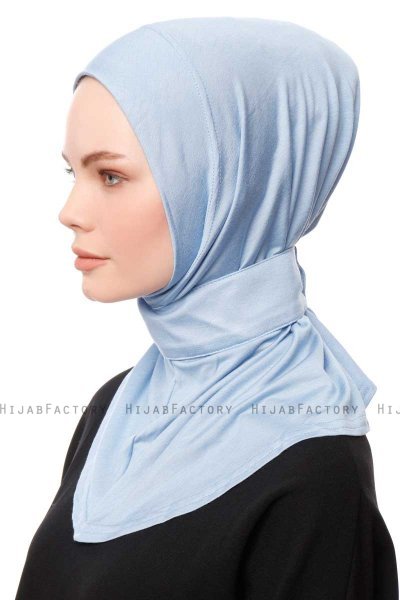 Zeliha - Ljusblå Praktisk Viskos Hijab