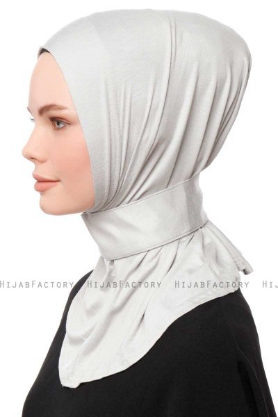 Zeliha - Ljusgrå Praktisk Viskos Hijab