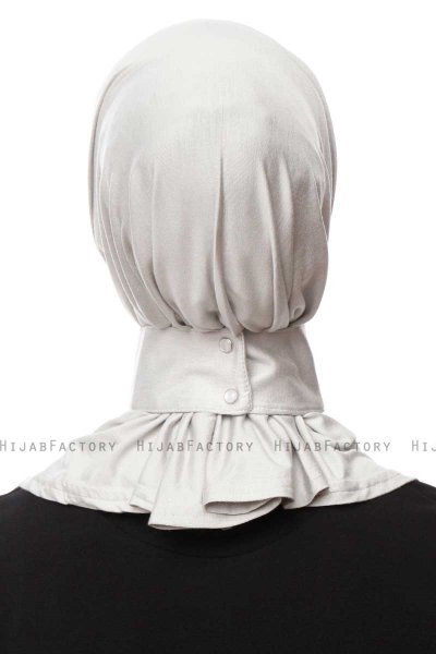 Zeliha - Ljusgrå Praktisk Viskos Hijab