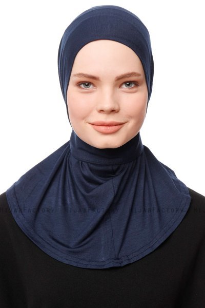 Zeliha - Marinblå Praktisk Viskos Hijab