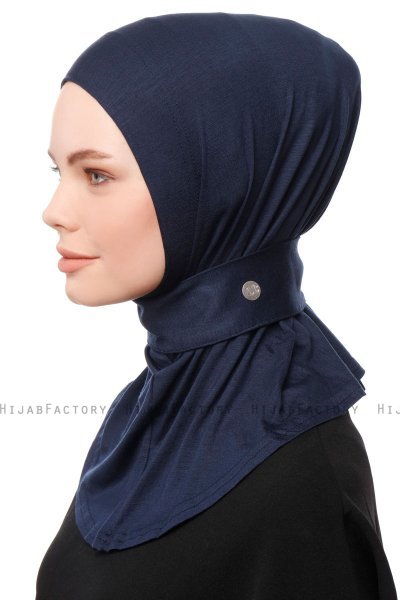 Zeliha - Marinblå Praktisk Viskos Hijab