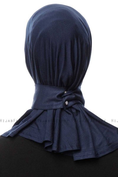 Zeliha - Marinblå Praktisk Viskos Hijab