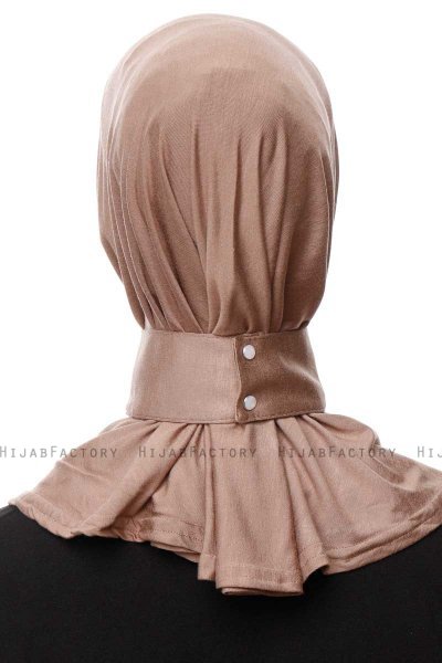 Zeliha - Mörk Taupe Praktisk Viskos Hijab