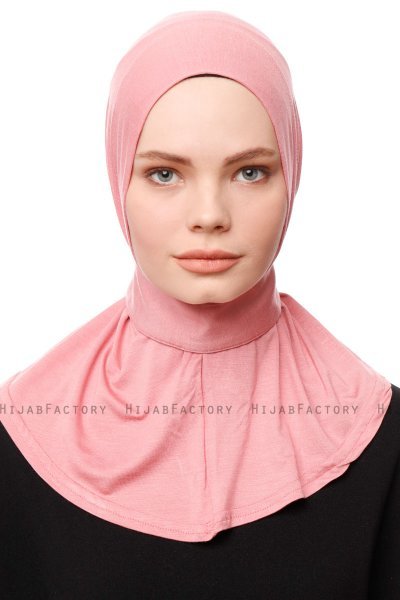 Zeliha - Mörkrosa Praktisk Viskos Hijab