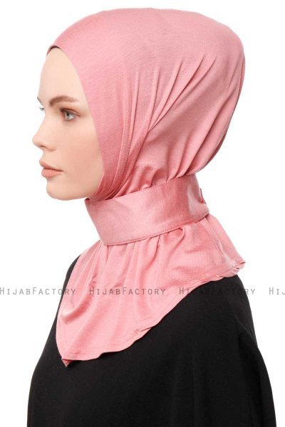 Zeliha - Mörkrosa Praktisk Viskos Hijab
