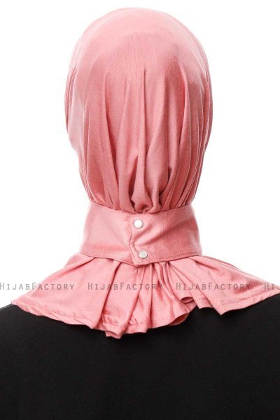 Zeliha - Mörkrosa Praktisk Viskos Hijab