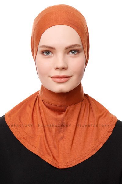 Zeliha - Tegelröd Praktisk Viskos Hijab