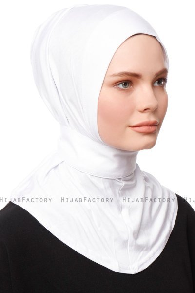 Zeliha - Vit Praktisk Viskos Hijab