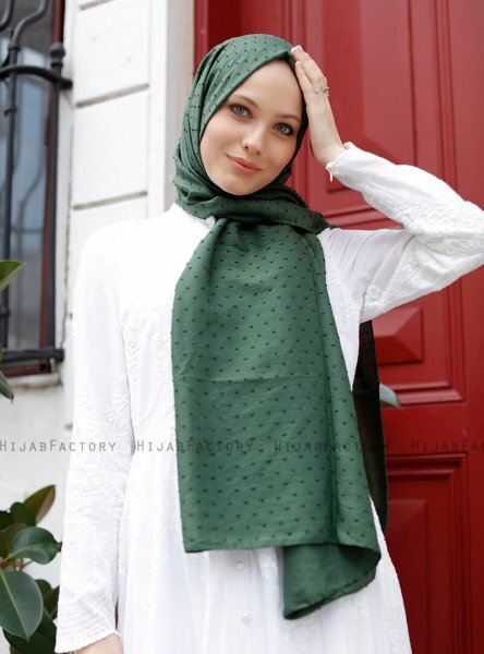 Malika - Mörkgrön Hijab - Sal Evi