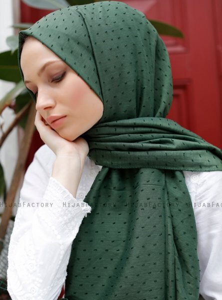 Malika - Mörkgrön Hijab - Sal Evi